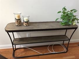 Eddie Bauer leather sofa & pottery barn living room furniture (these pieces are located at our client's house in Chantilly, please email for an appointment to see this set)