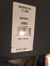 Waterford vase, new with box