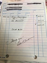 Receipt for flamingo art