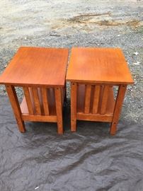 Wood side tables