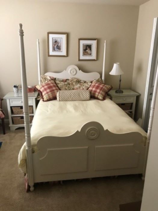 $295.00 4 poster bed with mattress and box springs