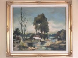 OIL ON CANVAS LANDSCAPE