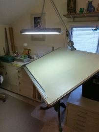 DRAFTING TABLE & TABORET