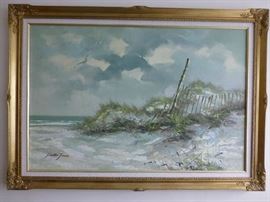 SIGNED OIL SEASCAPE