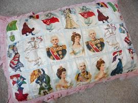 ANTIQUE TOBACCO SILKS PILLOW