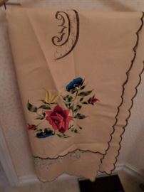 Large Vintage Tablecloth