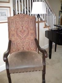 Multiple accent chairs, piano not for sale
