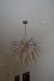 ARTISAN CRAFTED ART GLASS CHANDELIER -  HEIGHT:  24"  WIDTH:  24"