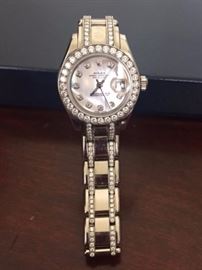 18K LADIES ROLEX WATCH.  ORIGINAL COST WAS $46K  -  EVERYTHING IS FACTORY ROLEX - NO AFTERMARKET ANYTHING