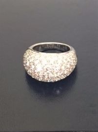 VAN CLEF & ARPELS PAVE DIAMOND RING