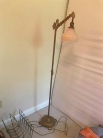 #50 gold antique floor lamp $125