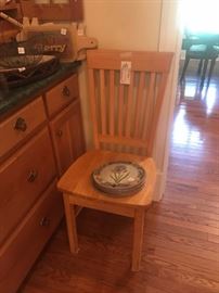 #30 Natural maple wood dining chair $30