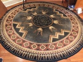 #54 round machine rug 7 ft. $100