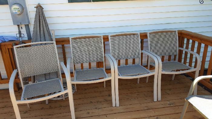 Four patio chairs - $30