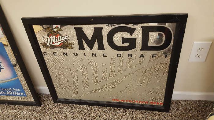 Miller MGD bar sign   $25