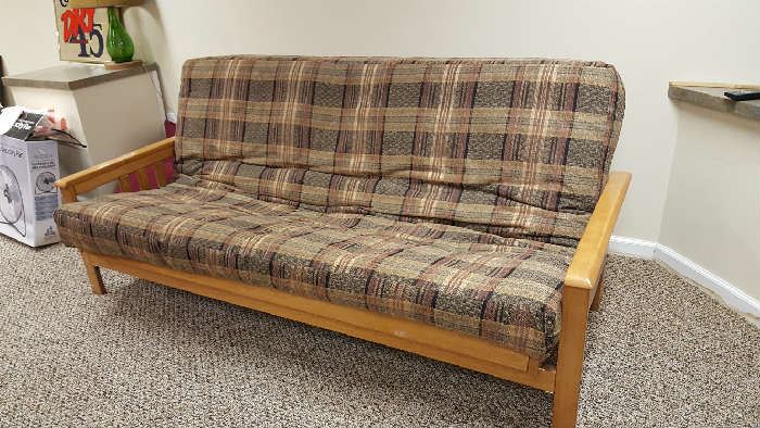 Wood frame futon - $125