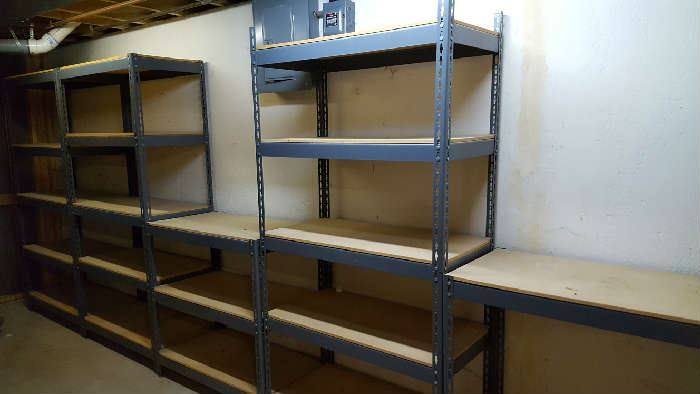 Wood/metal shelves - $30 each   24" Wide x 12" Depth