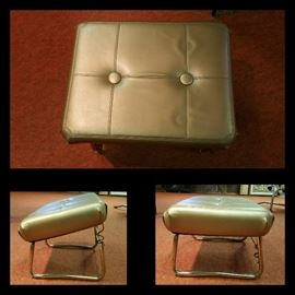 Gold vintage adjustable foot rest/stool