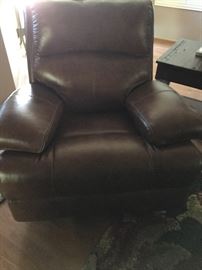 Electric Leather Rocker/Recliner 1 yr Old