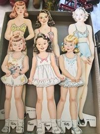 Patty, Polly and Peggy paper/cardboard dolls in excellent condition. 