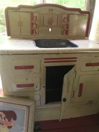 Vintage children's toy oven