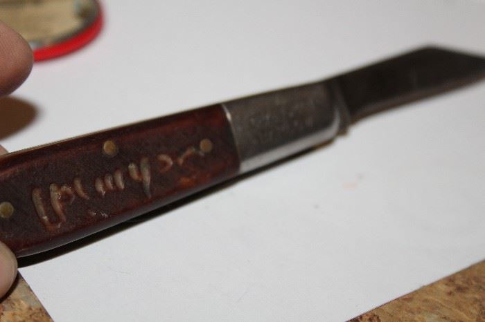 Craftsman Barlow Pocket Knife~ 940 (has name Schmidt carved in handle)