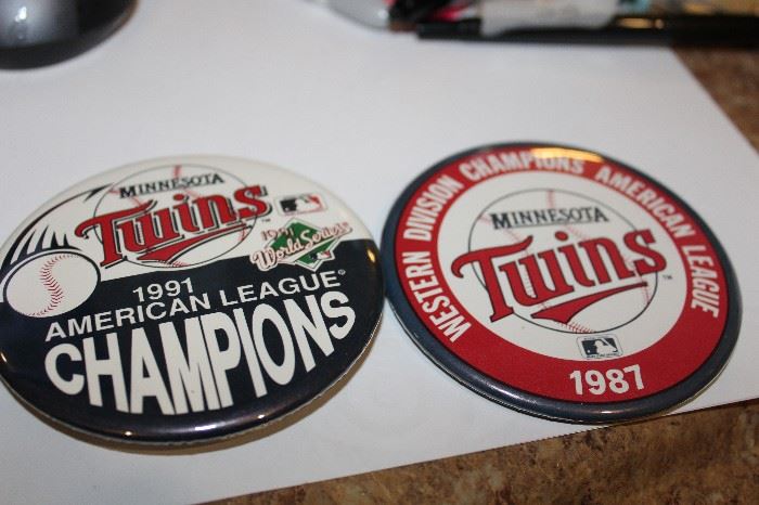 Minnesota Twins League Champions large pin backs