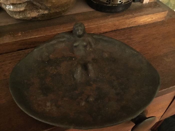 Decorative nude ash tray or coin dish