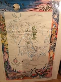 Lord of the Rings Vintage Map