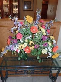 big floral arrangement-table not for sale