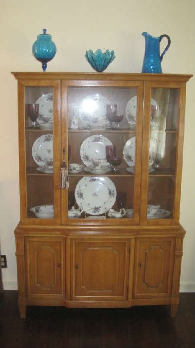 Mid Century china cabinet that is part of the living room suite   