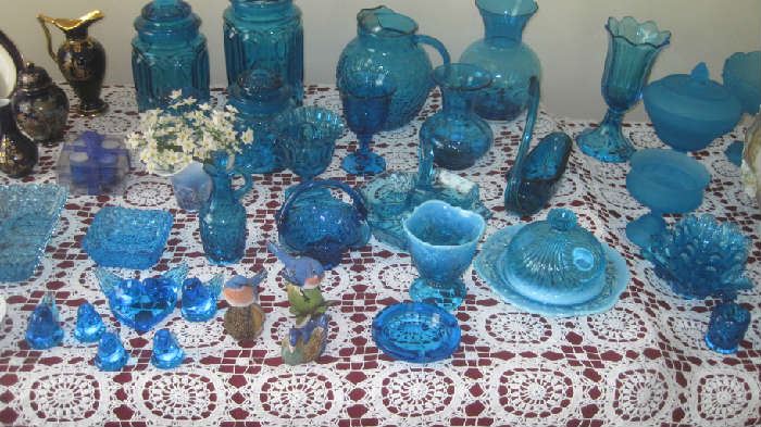 More blue glassware
