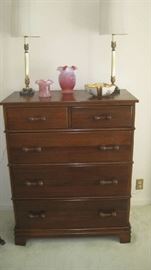 Davis Cabinet Co. chest of drawers- style #135 walnut- part of the bedroom suite