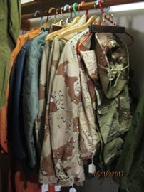 USAF uniforms from Vietnam era to Desert Storm, most with original patches