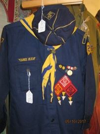 Cub Scout Uniform with patches, kerchief