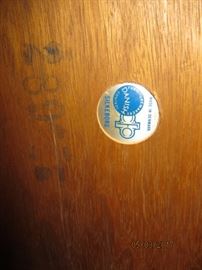 Underside end table label