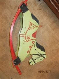 Toddler wood stenciled rocking horse
