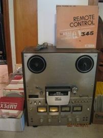 Akai GX-630D-ss Quadra Sync. System, shown with the and box of reels. Remote and Adapter will NOT be available, due to circumstances beyond our control.