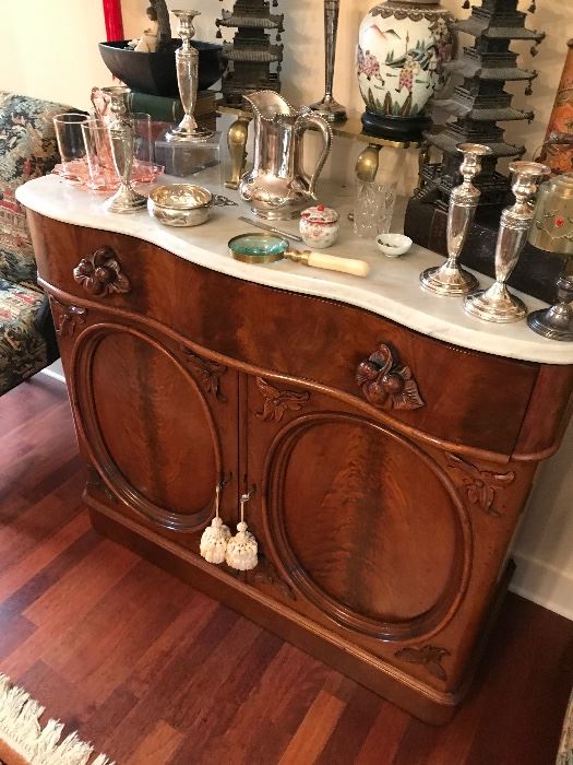Another antique beauty . Marble top server