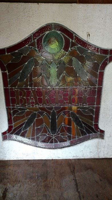 This is a very old stained glass piece.