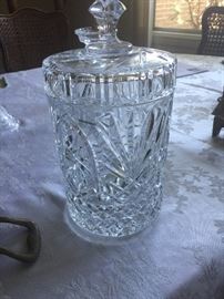 Crystal biscuit jar