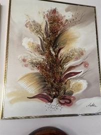 MCM mixed media wall art