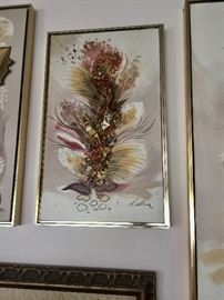 MCM mixed media wall art