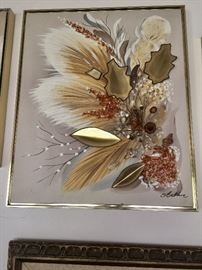 MCM mixed media wall art