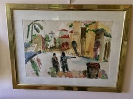 watercolor - "Jaffa" by James Axelrod