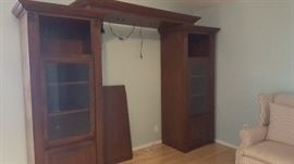 Entertainment Center, Could also be used as a Headboard, or two separate Cabinets
