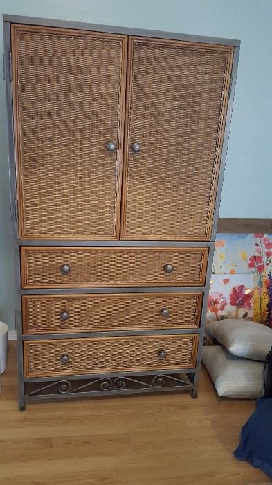Rattan Entertainment Center/Armoire