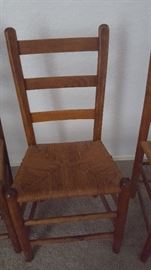 Ladder Back, Reed Woven Chairs