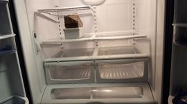 Amana Refrigerator Two Door with Bottom Freezer Interior View