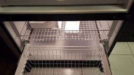 Amana Refrigerator Two Door with Bottom Freezer Interior of Freezer